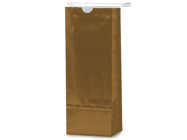 Theezak 8x6x20cm p/10st goud zonder venster