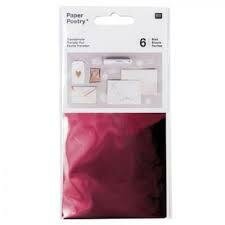 Transferfolie 9x15cm rood p/6vel
