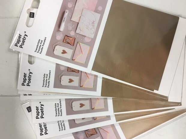 Transferfolie 9x15cm champagne p/6vel