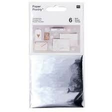 Transferfolie 9x15cm zilver p/6vel