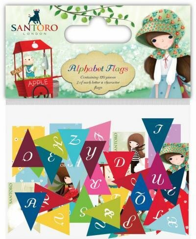Vlaggetjes Santoro alfabet p/120st