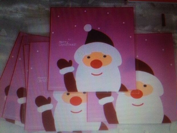 Zakken PP kerstman 10x10cm p/5st roze zelfklevend