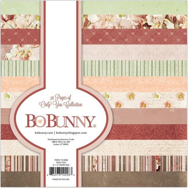 Paper pad only you 15x15cm p/36vel