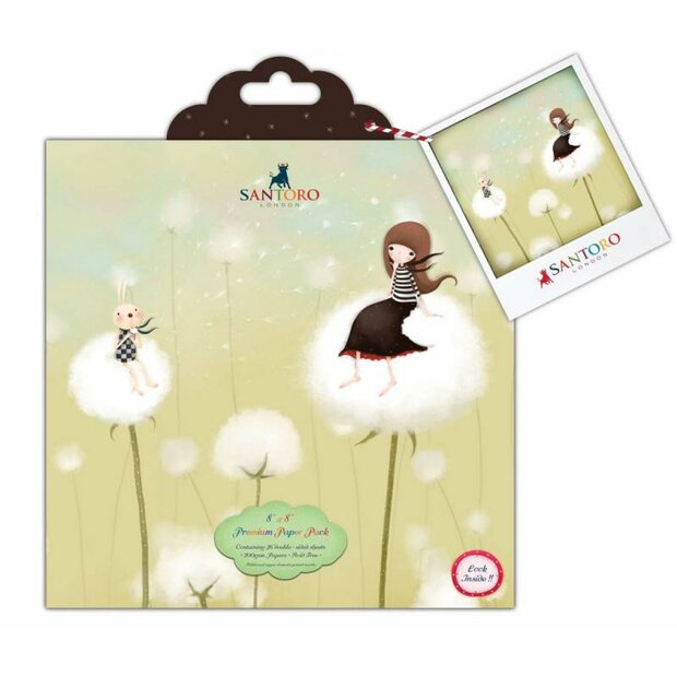 Paper pad Santoro 20x20cm p/36st