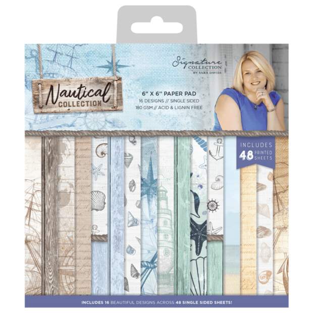 Paper pad 15x15cm Nautical p/48vel