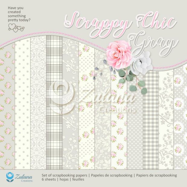 Paper pad scrappy chic 30.5x30.5cm p/6vel