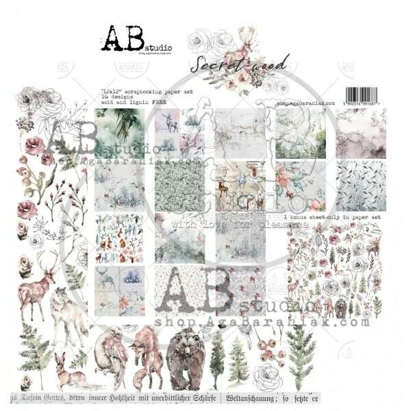 Paper pad 30.5x30.5cm Secred Wood p/9vel