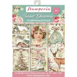 Cards 11.5x16.5cm Sweet christmas p/24vel