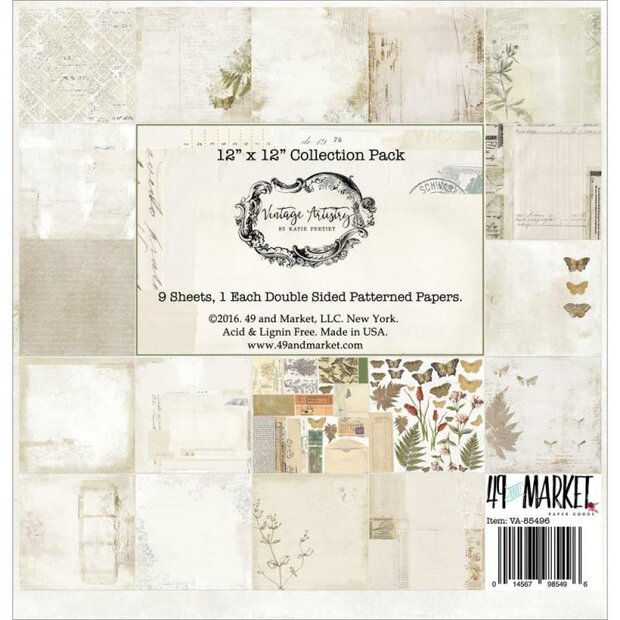 Paper pad 30.5x30.5cm Vintage Artistry p/9vel