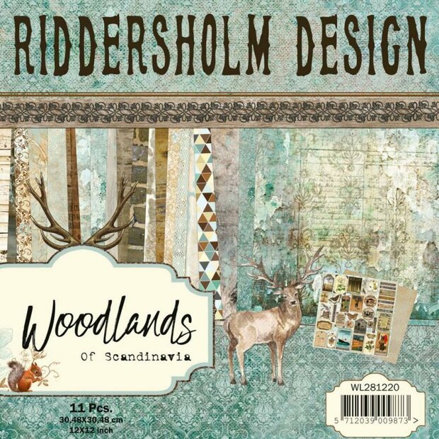 Paper pad Woodlands of Scandinavia 30.5x30.5cm p/11vel