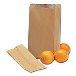 Papieren zakken fruit 15.5x12x29cm p/10st bruin met zijvouw 
