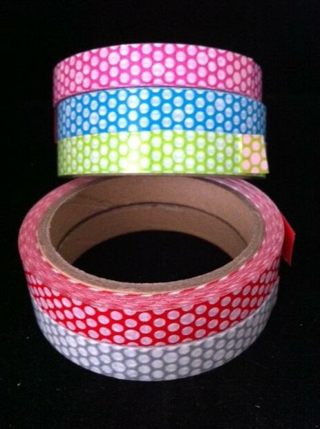 Tape pvc limegroen 15mm p/33mtr stip 