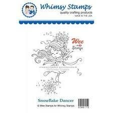 Stamp Snowflake Dancers  7.5x9.35cm p/st rubber