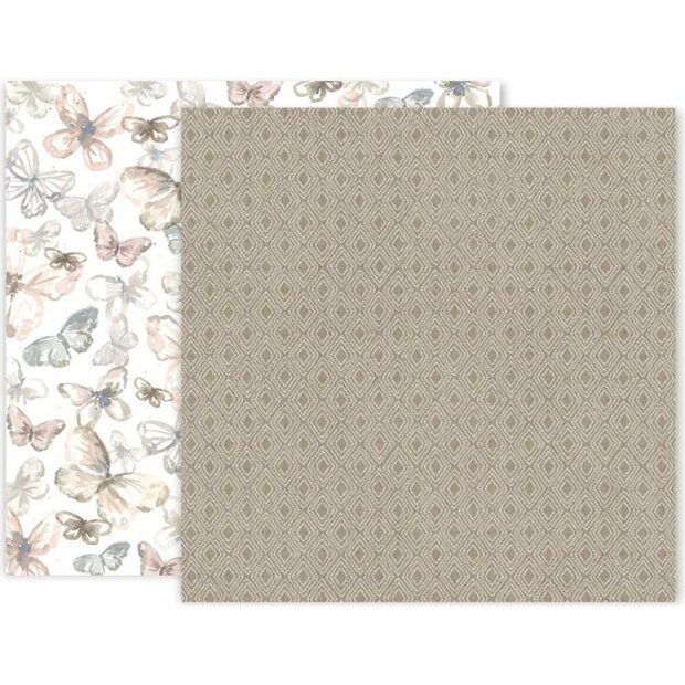 Scrappapier nr.3 vlinder 30.5x30.5cm p/vel