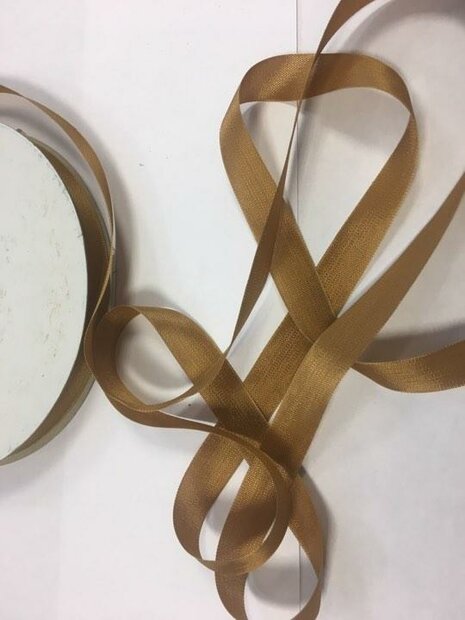 Seambinding bruin F29 15mm p/mtr kreukellint 