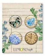 Embellishments Gossamer Blue 2.5cm p/4st