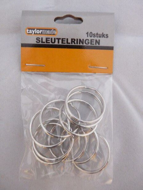 Sleutelhanger ringen 2.2cm p/10st