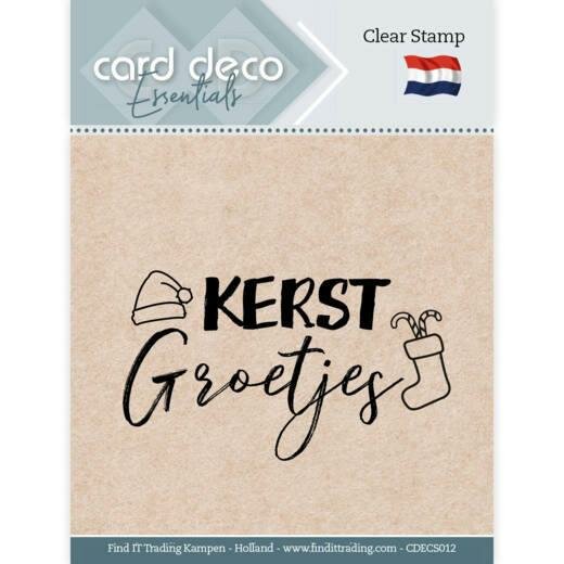 Clear Stamp Kerst groetjes 6.3x4cm p/st