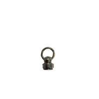 Bedel zilver rivet met ring 17x8mm p/st