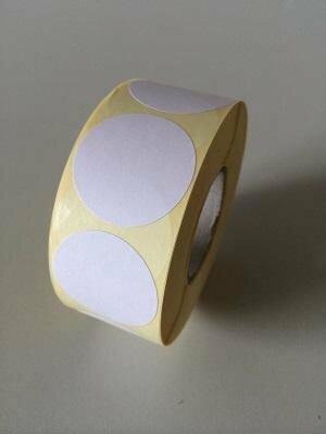 Stickers wit 25mm p/1000st permanent