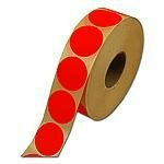 Stickers rood fluor 35mm p/1000st permanent