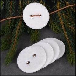 Knoop Vilt wit 5cm p/6st 
