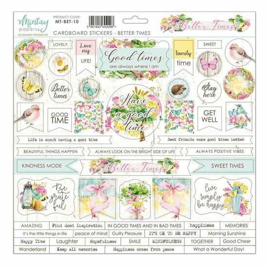 Cardboard Stickers Better times 30.5x30.5cm p/vel