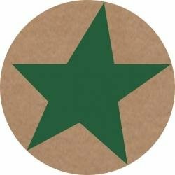 Stickers ster groen p/20st 40mm kraft