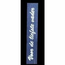 Lint blauw/wit liefste vader 20mm p/50mtr Papierlint