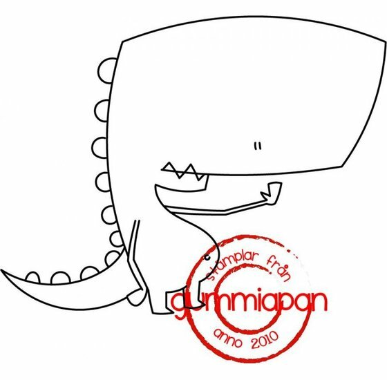 Stamp dino rex 73x56mm p/st rubber unmounted