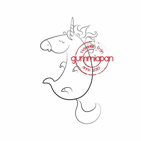 Stamp eenhoorn zwevend 61x72mm p/st rubber unmounted