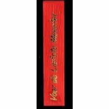 Lint rood/goud 20mm liefste meester p/50mtr Papierlint