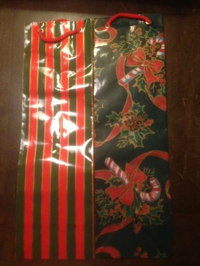 Flessentas groen kersttak p/10st rood