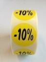 Stickers korting 10% p/rol
