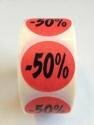 Stickers korting 50% p/rol