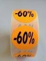 Stickers korting 60% p/rol