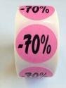 Stickers korting 70% p/rol