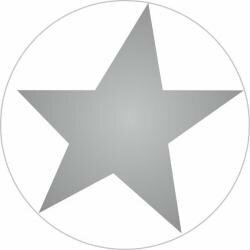 Stickers ster zilver 40mm p/20st transparant