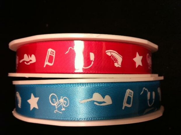 Lint aquablauw tiener 15mm p/m