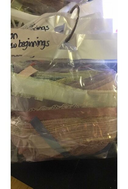 Linteset creme/paars/roze 50cm p/24st