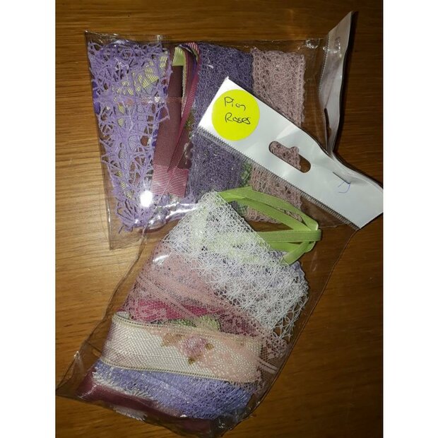 Lintenset paars/roze 50cm p/24st