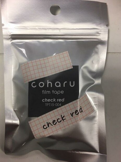 Masking tape rood check Tepra lite printer p/4m