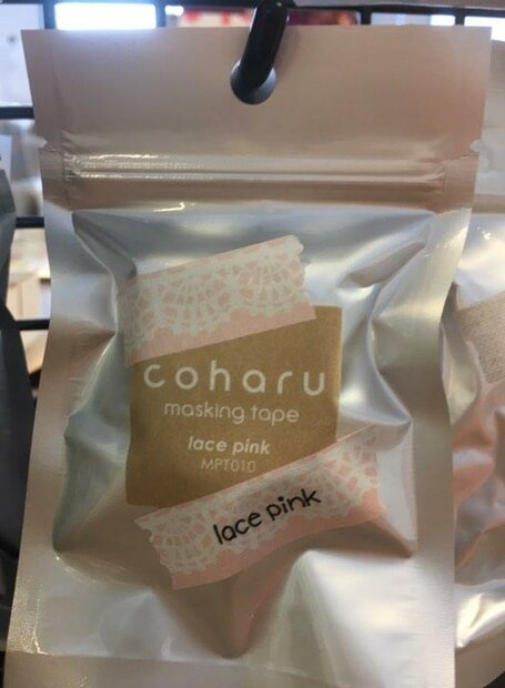 Masking tape roze lace Tepra lite printer p/4m