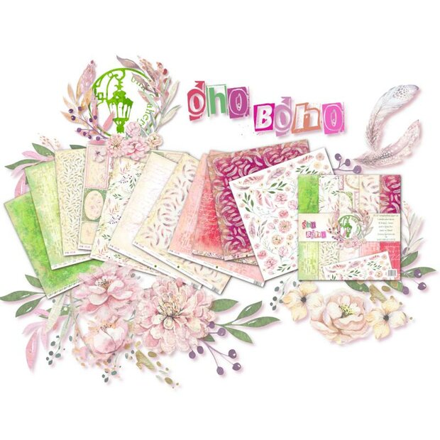 Paper pad boho 30.5x30.5cm p/6vel