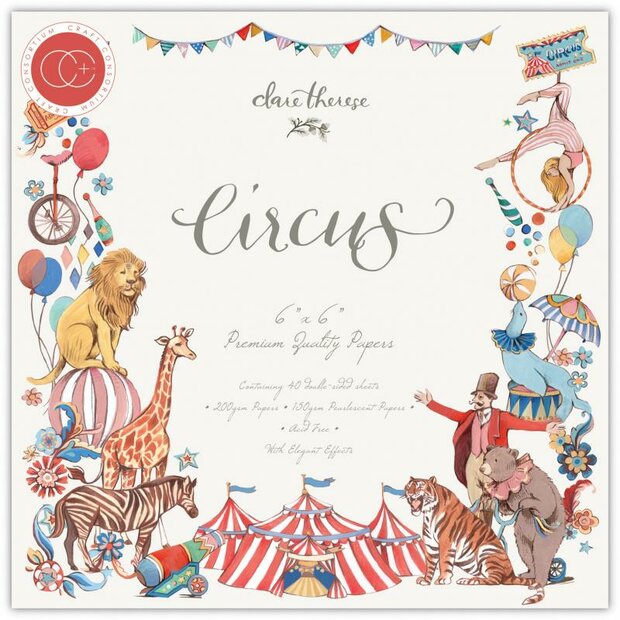 Paper pad 15x15cm p/40vel Circus 