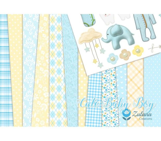 Paper pad cute baby boy 30.5x30.5cm p/6vel