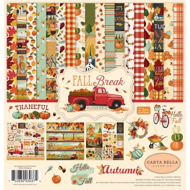 Paper pad 30,5x30,5cm Fall Break collection kit p/12vel