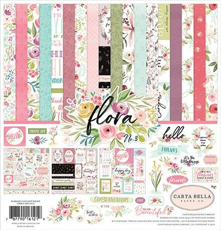 Paper pad 30,5x30,5cm Flora no.3 collection kit p/12vel