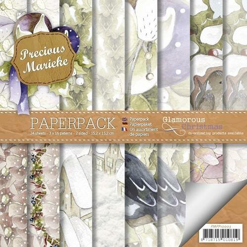Paper pad Glamorous Christmas 15x15cm p/set