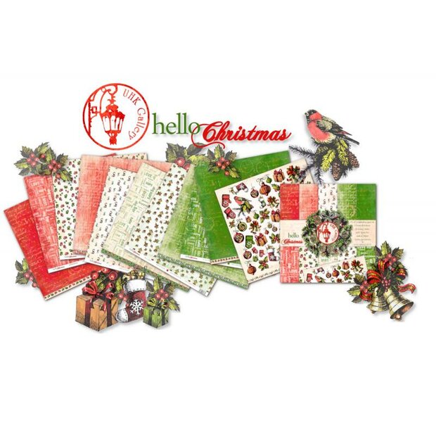 Paper pad Hello Christmas 30.5x30.5cm p/6vel